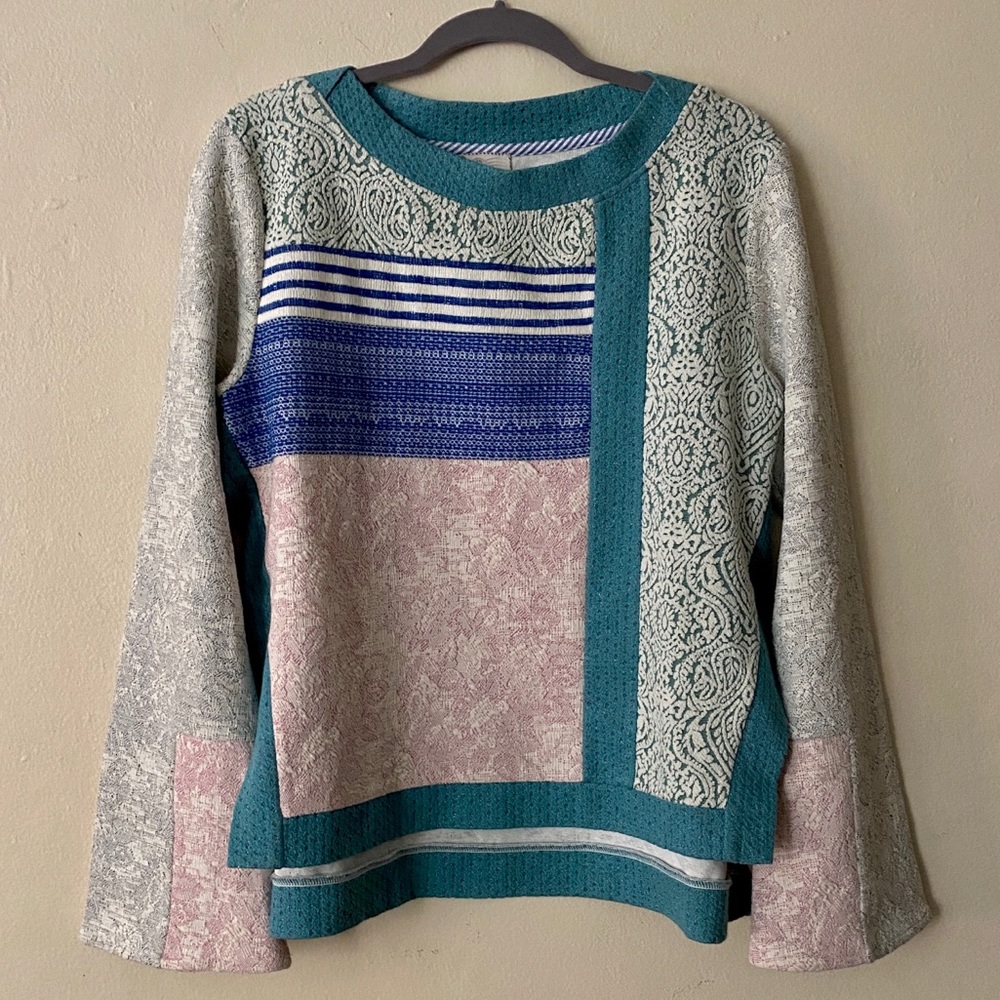 Anthropologie 9-H15 STCL Patchwork Sweater